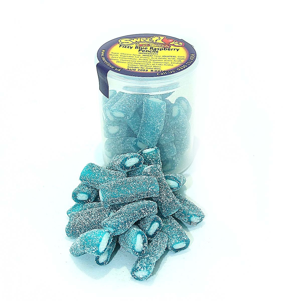 Fizzy Blue Raspberry Pencils Sweetlove 0765